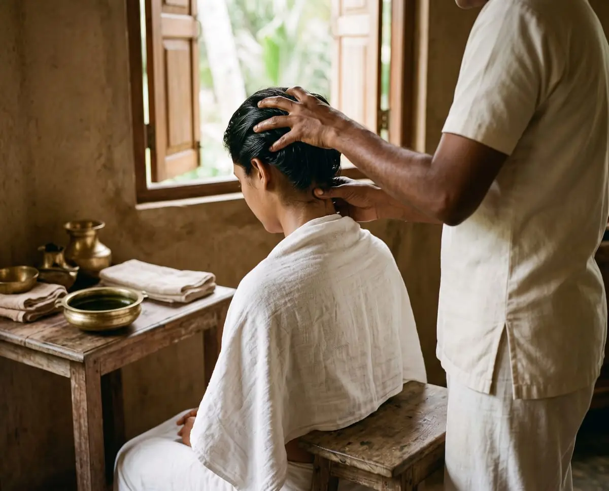 Head, Neck & Scalp Relief (Shiro Abhyanga)